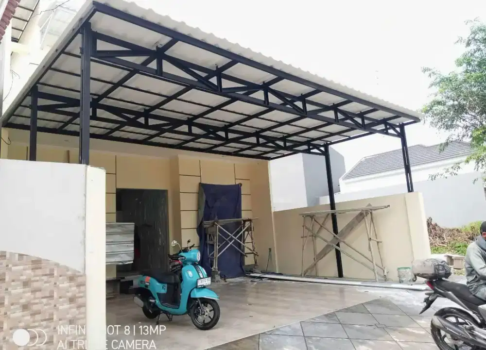 Kanopi baja ringan dan garasi