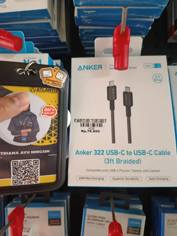 PT ANKER 322 USB C TO USB C CABLE 3F | ATLANTIS DAHSYAT