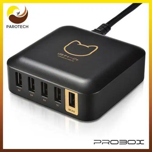 Sanyo Probox 5 Port USB Charger Quick Charge Untuk Handphone Tablet