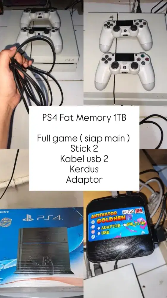 PS4 Fat Memory 1TB SIAP MAIN
