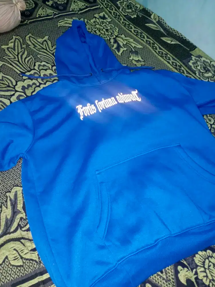 Hoodie biru FORTIS FORTUNA Size XXL Like New