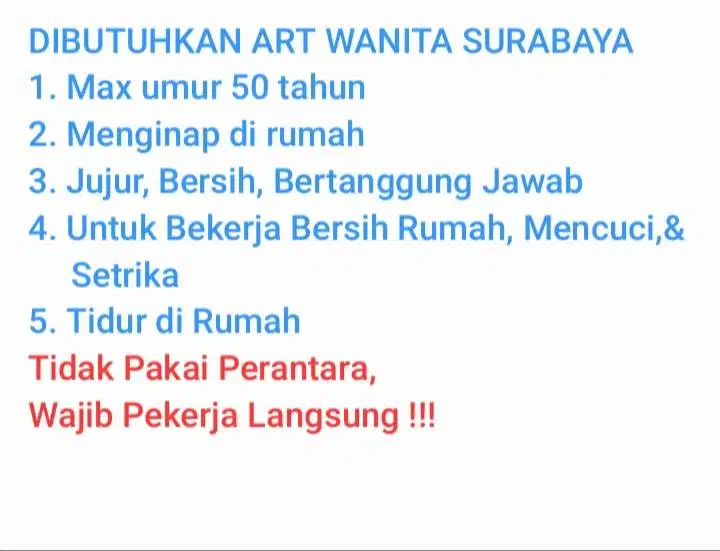 DICARI ART WANITA MENGINAP
