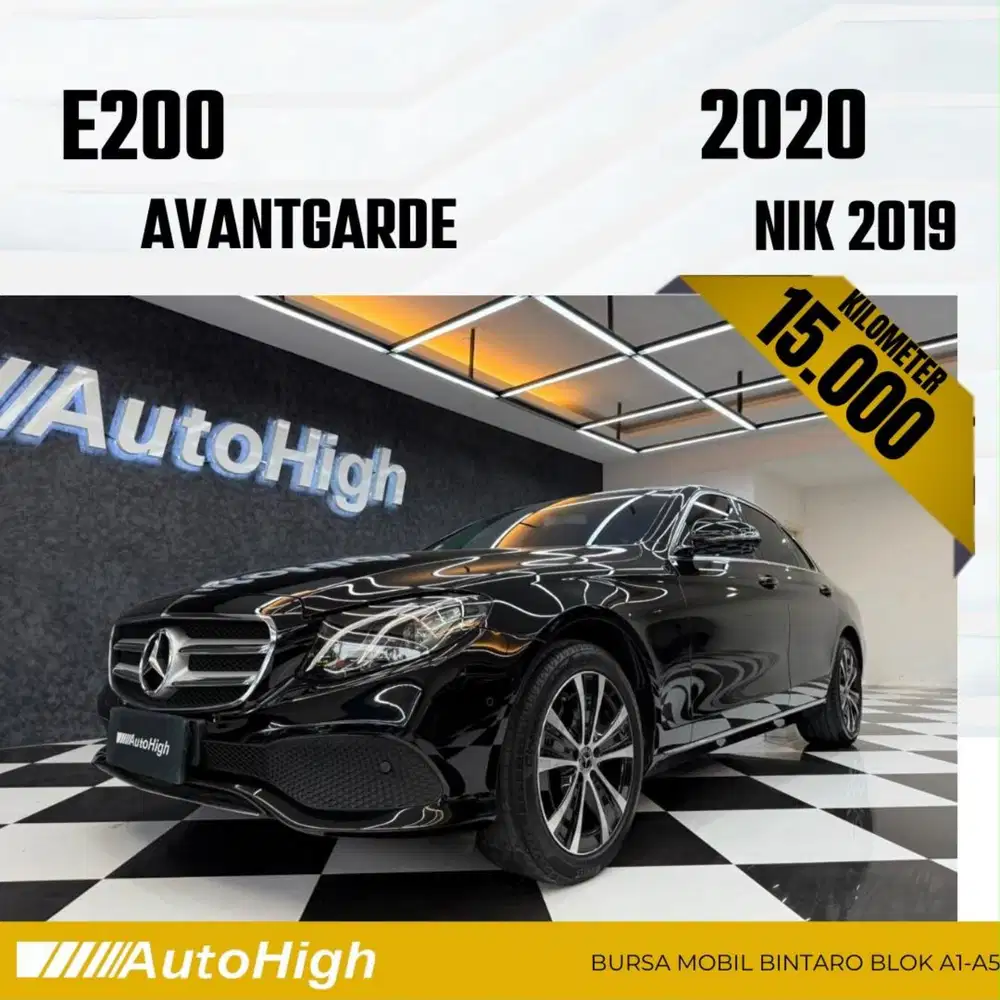 DP10% [Km15.000] E200 Avantgarde 2019 Black Reg 2018 #AUTOHIGH