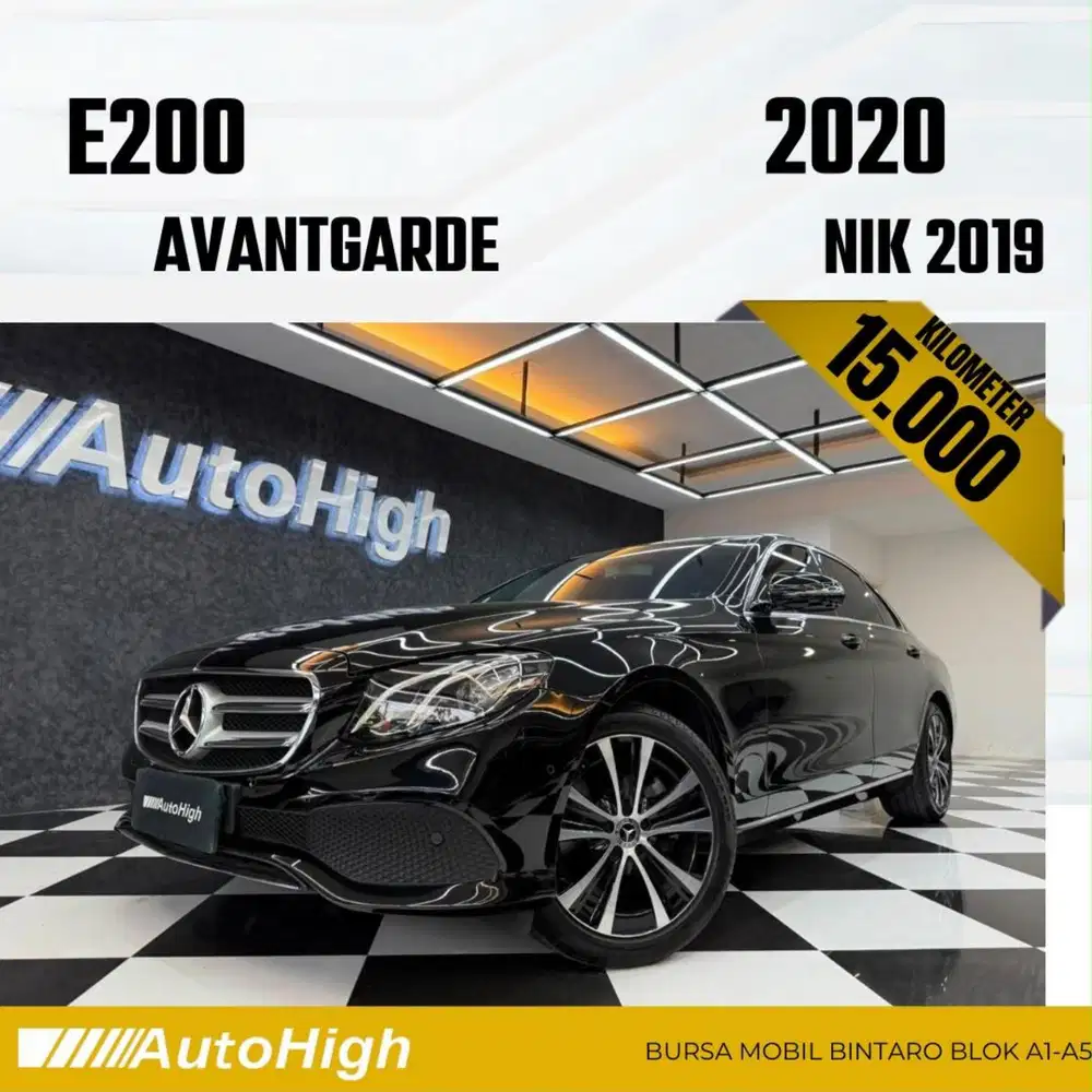 DP10% [Km15.000] E200 Avantgarde 2019 Black Reg 2018 #AUTOHIGH