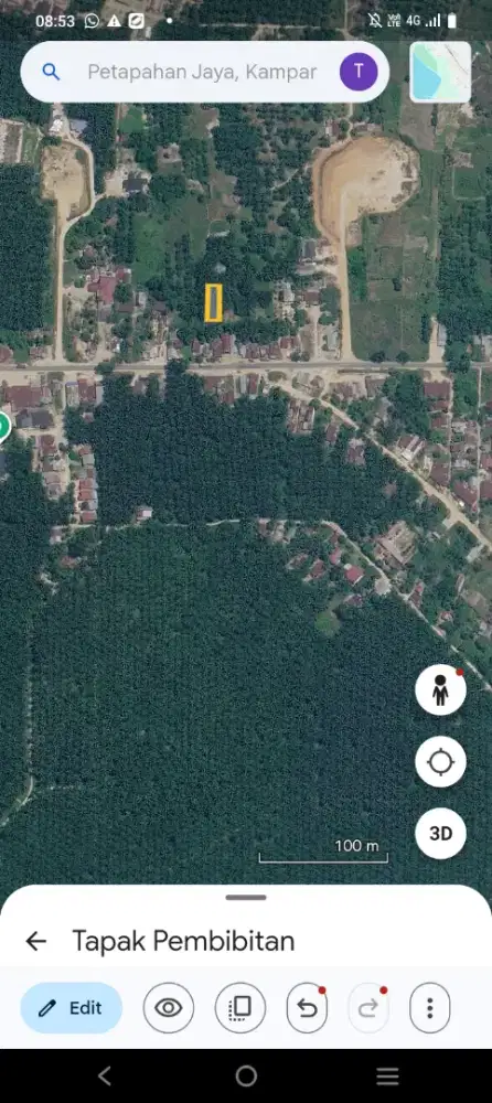Tapak Rumah, cocok buat usaha, Petapahan Jaya-Suram