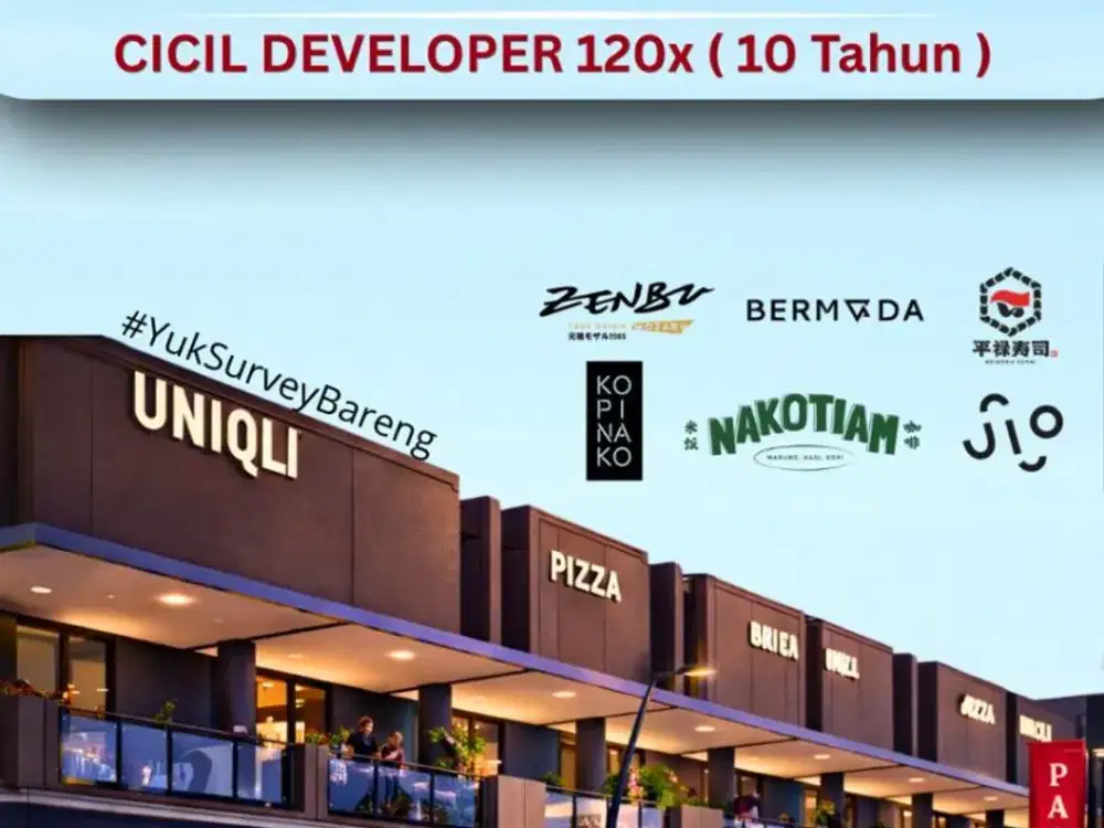 KAWASAN BISNIS TERBESAR! RUKO PASADENA SQUARE SOUTH & NORTH GADING SERPONG CICILAN TAHAP 120X (10TH)