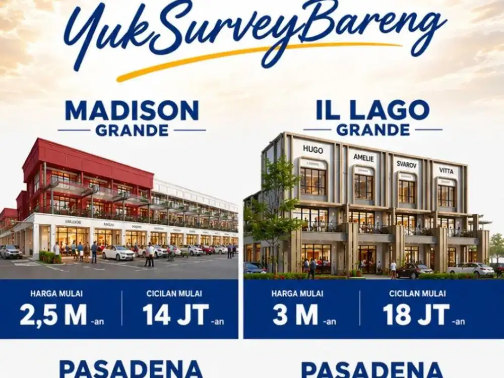 RUKO IL LAGO SQUARE 3LANTAI DI JL UTAMA / AKSES UTAMA GADING SERPONG BSD free ppn 100%