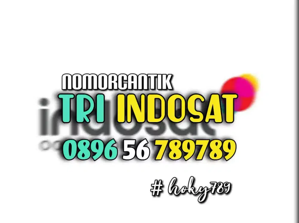 (bisa COD) Nomor Cantik Kartu TRI INDOSAT HOKI ABC ABC 56789 789