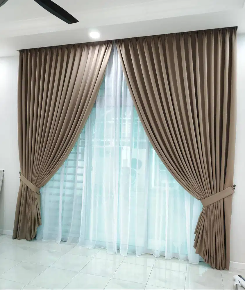 Gorden Vertikal/Vertical Blinds Roll/Roller Krey Wallpaper Dinding 3D