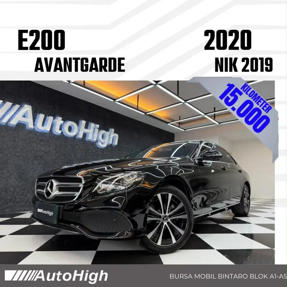 DP10% [Km15.000] E200 Avantgarde 2019 Black Reg 2020 #AUTOHIGH