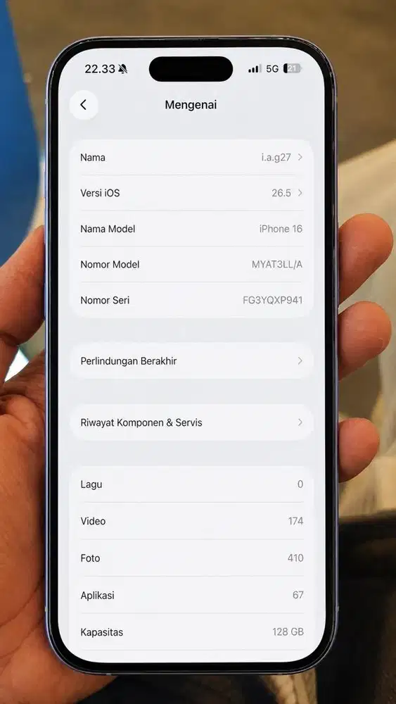 Iphone 16 128gb ex inter all operator, bt tt ajin aja