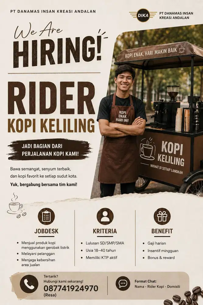 LOWONGAN KERJA RIDER URGENT