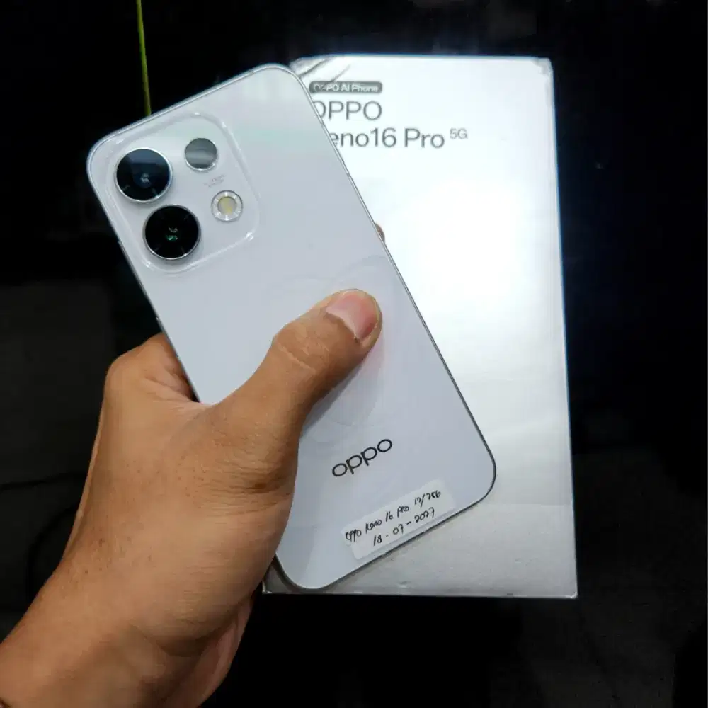 Oppo Reno 16 Pro 5g 12/256gb, on Juli 2027 Free PB 10rb mAh