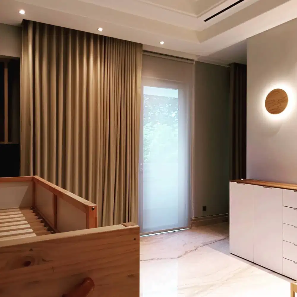 Menerima Pemasangan Gorden Wallpaper Dinding 3D Gordyn Hordeng Korden