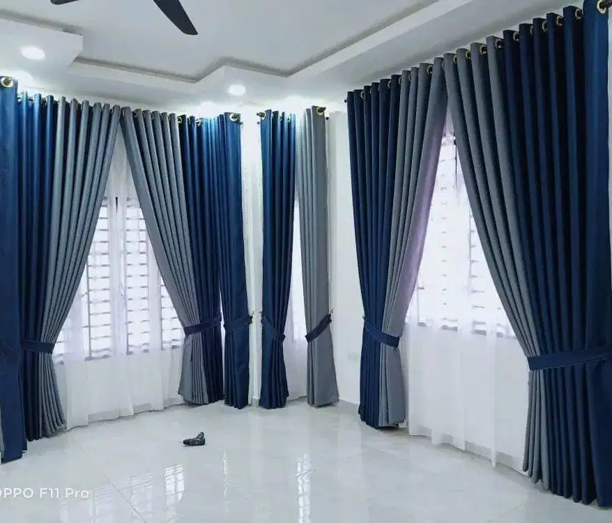 Gorden Vertikal/Vertical Blinds Roll/Roller Krey Wallpaper Dinding 3D