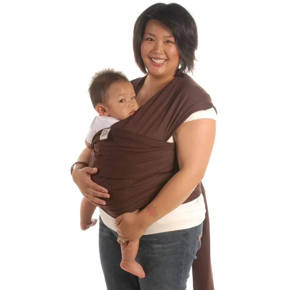 Moby Wrap - Classic Baby Wrap (gendonganCarrier Dark Chocolate / Brown