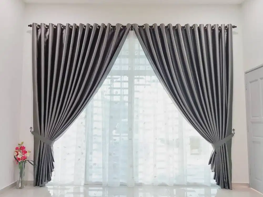 Gorden Vertikal/Vertical Blinds Roll/Roller Krey Wallpaper Dinding 3D