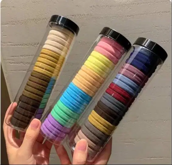 20PCS/Box Ikat rambut wanita per box ikat rambut polos warna warni