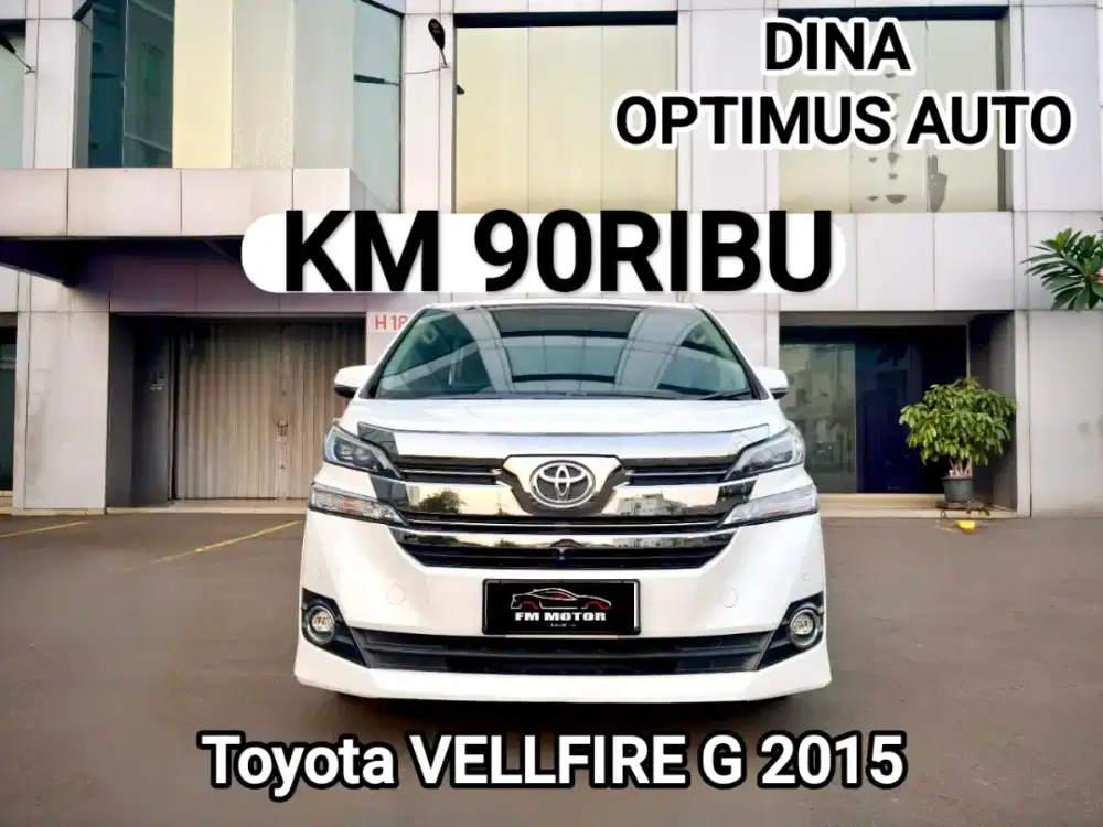 Toyota Vellfire G ATPM 2015 AT 2.5, Pajak Panjang, Low KM