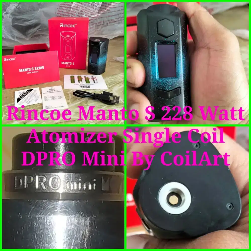 RINCOE Manto S228 Baterai Baru Ganti Besar Gratis Isi Baru Segel Murah