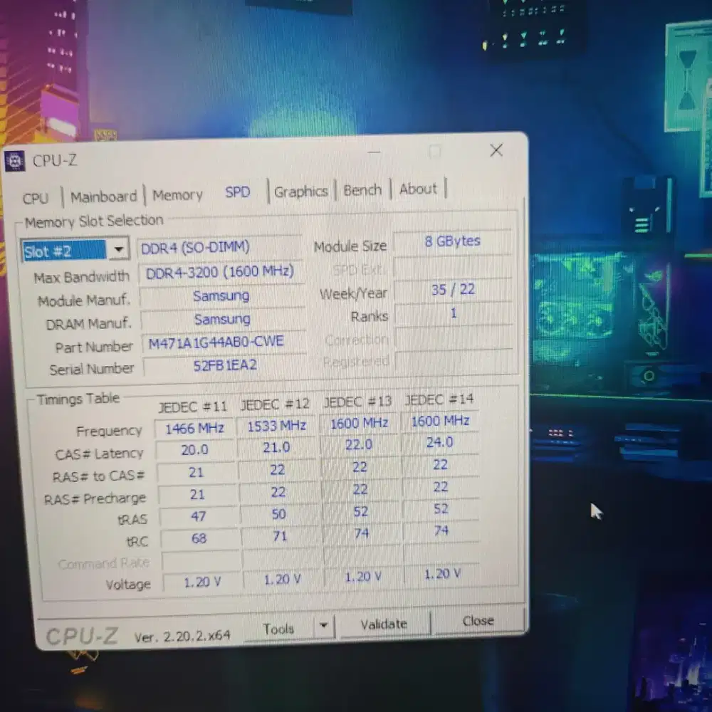 RAM 8GB UNTUK LAPTOP, MEREK SAMSUNG DDR4 SO-DIMM