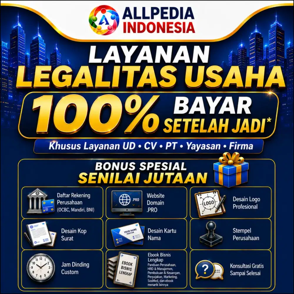 Jasa Pengurusan Pendirian Buat PT Murah Bayar Setelah Jadi Jakarta