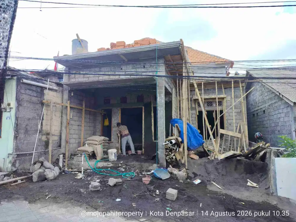 Di jual rumah baru minimalis lantai 1 dan masih proses tahap pembangunan -+ 85% di buana raya Denpasar