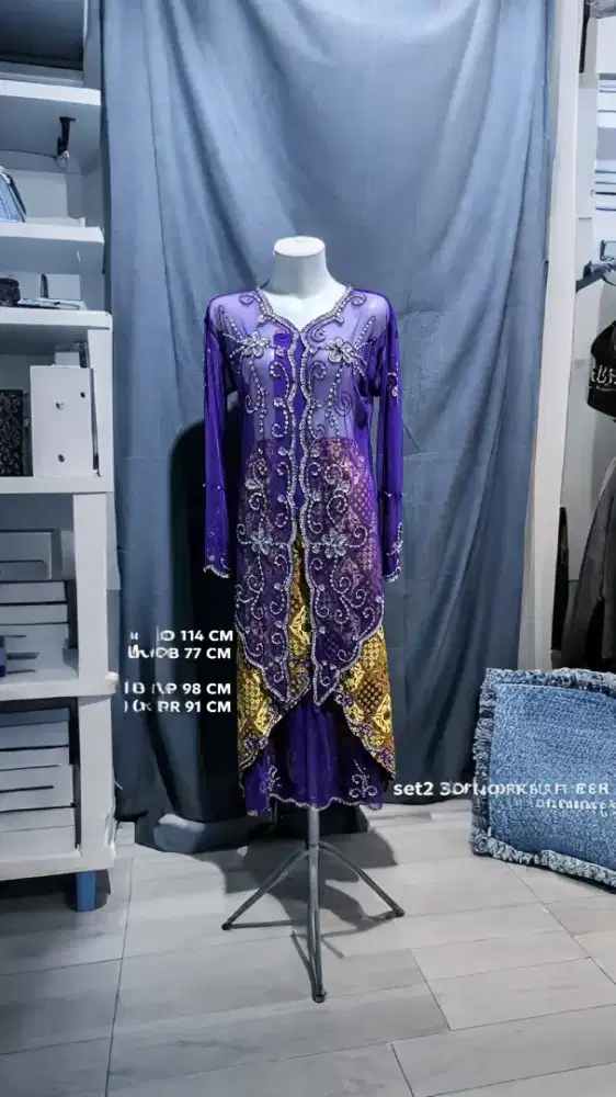 Set baju kebaya mewah elegan