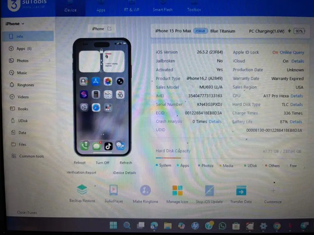 iPhone 15 PRO MAX 256gb BLUE Inter