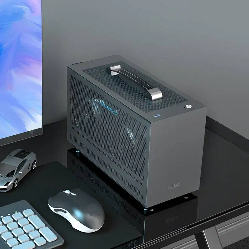 PCCOOLER MINI I100G PRO Mesh Grey Mini ITX Case + Riser 4.0