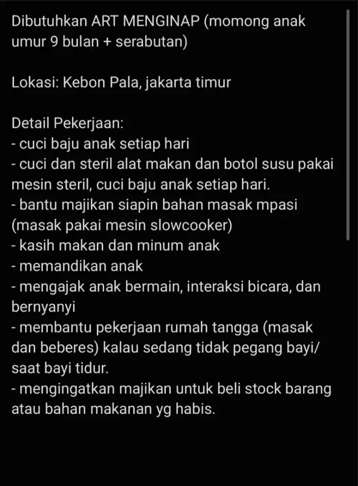 ART Momong + Serabutan