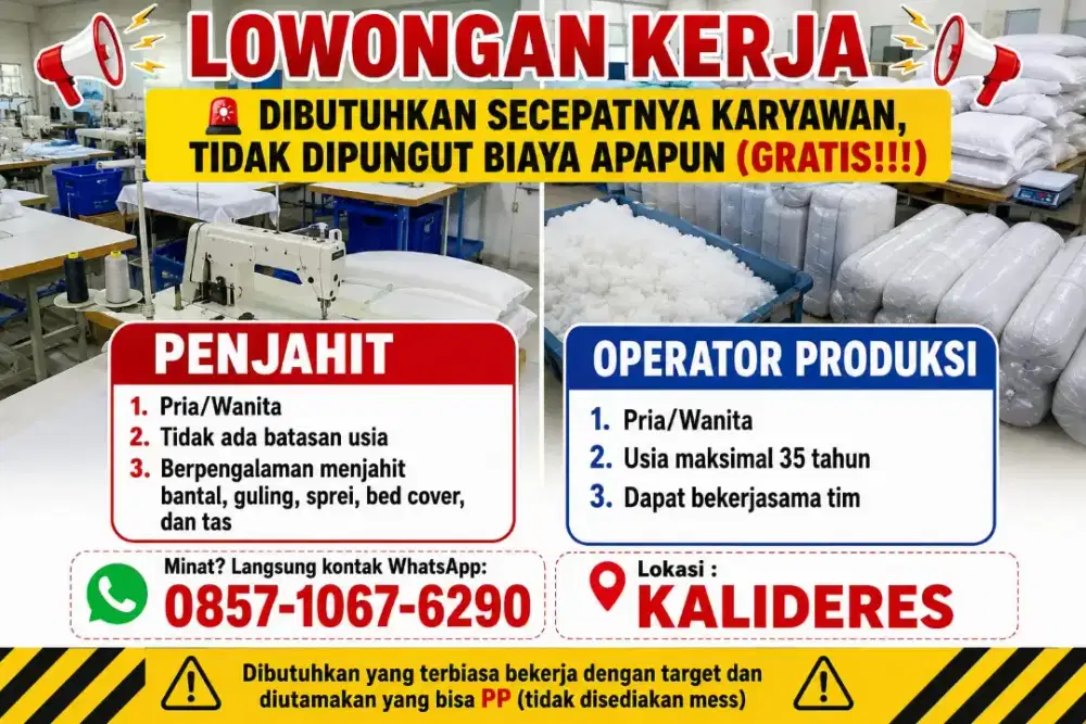 LOWONGAN KERJA KALIDERES