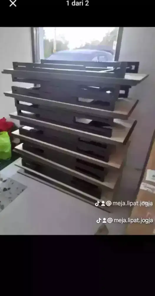 Meja lipat lapis hpl