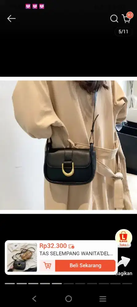 Tas mini gemoy cocok buat kerja kuliah dan jalan2