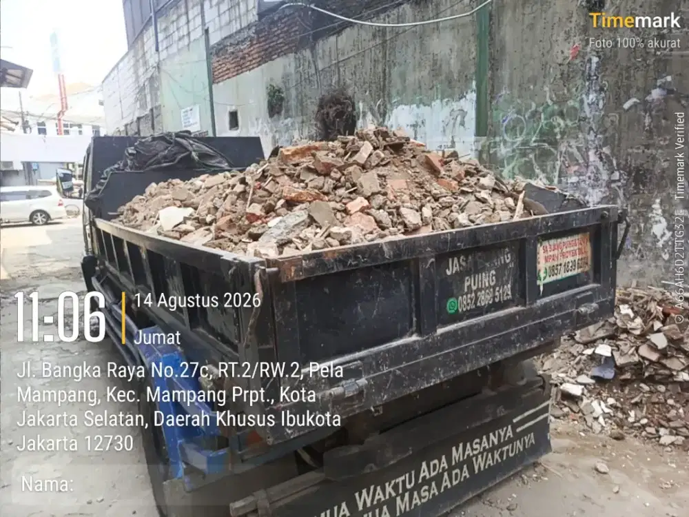 Jasa buang puing sampah proyek