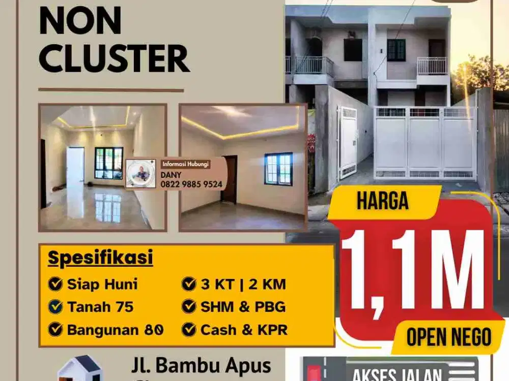 Dijual Rumah Siap Huni Bambu Apus Jakarta Timur