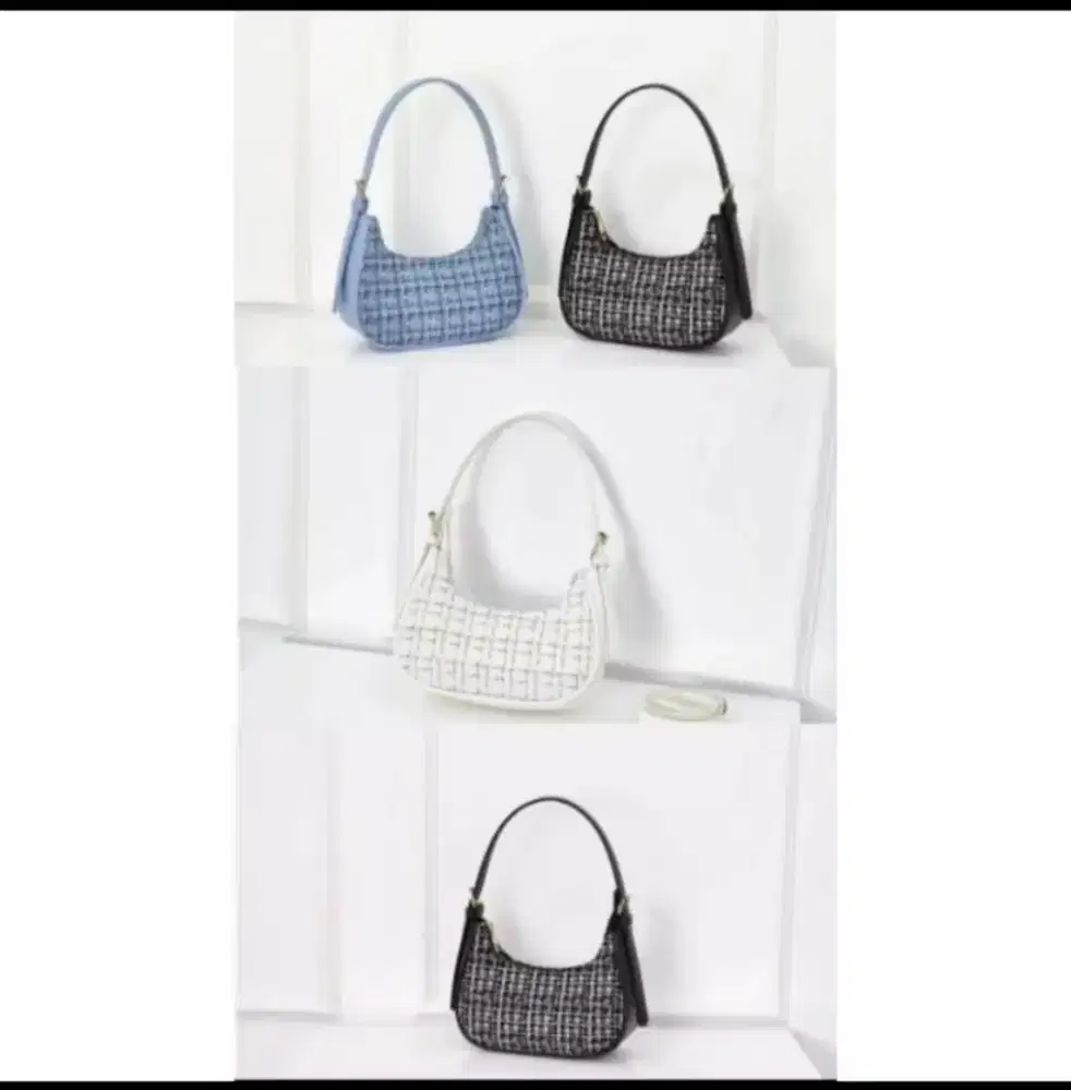 Jual tas selampang warna ada hitam,putih,biru