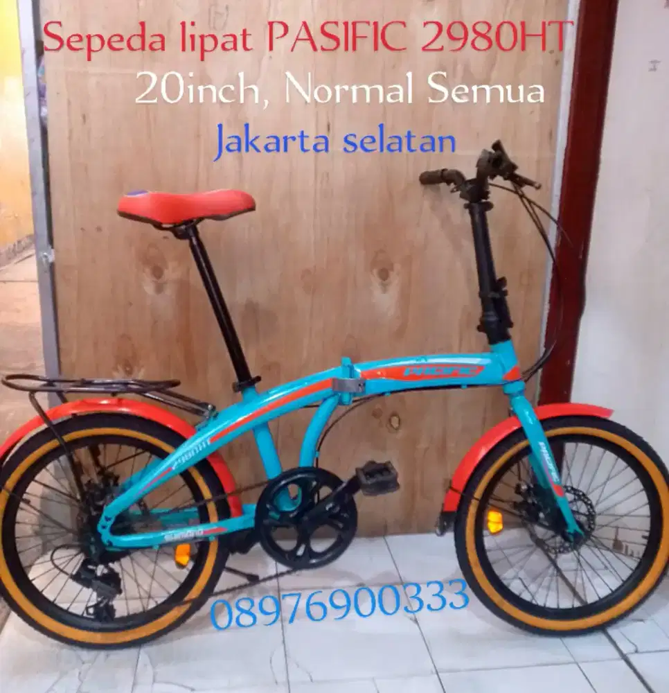 Sepeda lipat PASIFIC 2980HT.dobel cakram.20in.siappakai.dijaksel