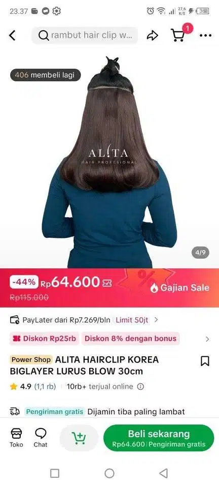 HAIRCLIP PRELOVED LIKE NEW WARNA COKLAT TUA