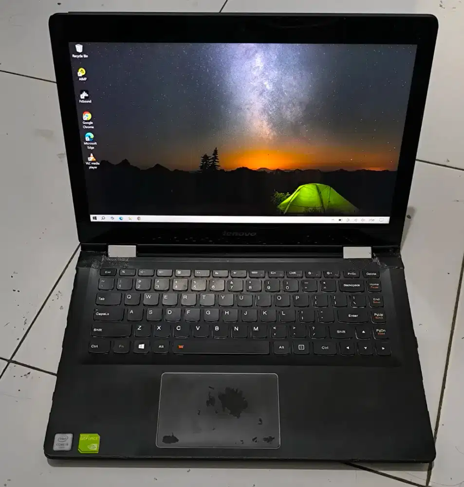 Lenovo touch screen dual VGA i5 gen 6 ram 4 SSD vgen 128 batre 2 jam
