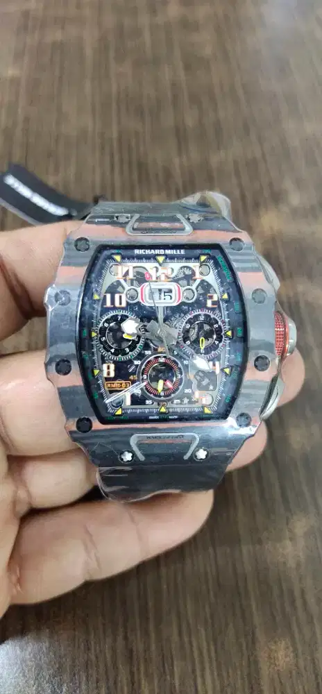 Jam R*M11-03 McLaren Carbon FlybackChrono Black/Orange Strap Full Set