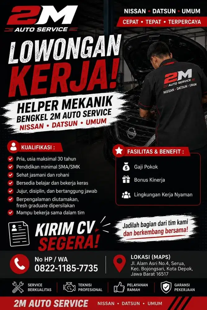 Loker bengkel mobil