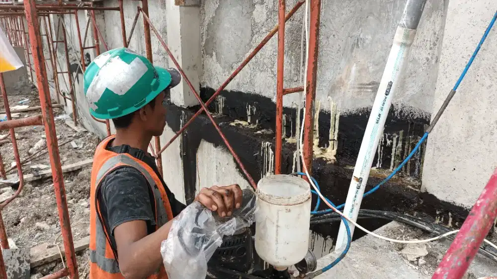 Injeksi beton retak , bocor