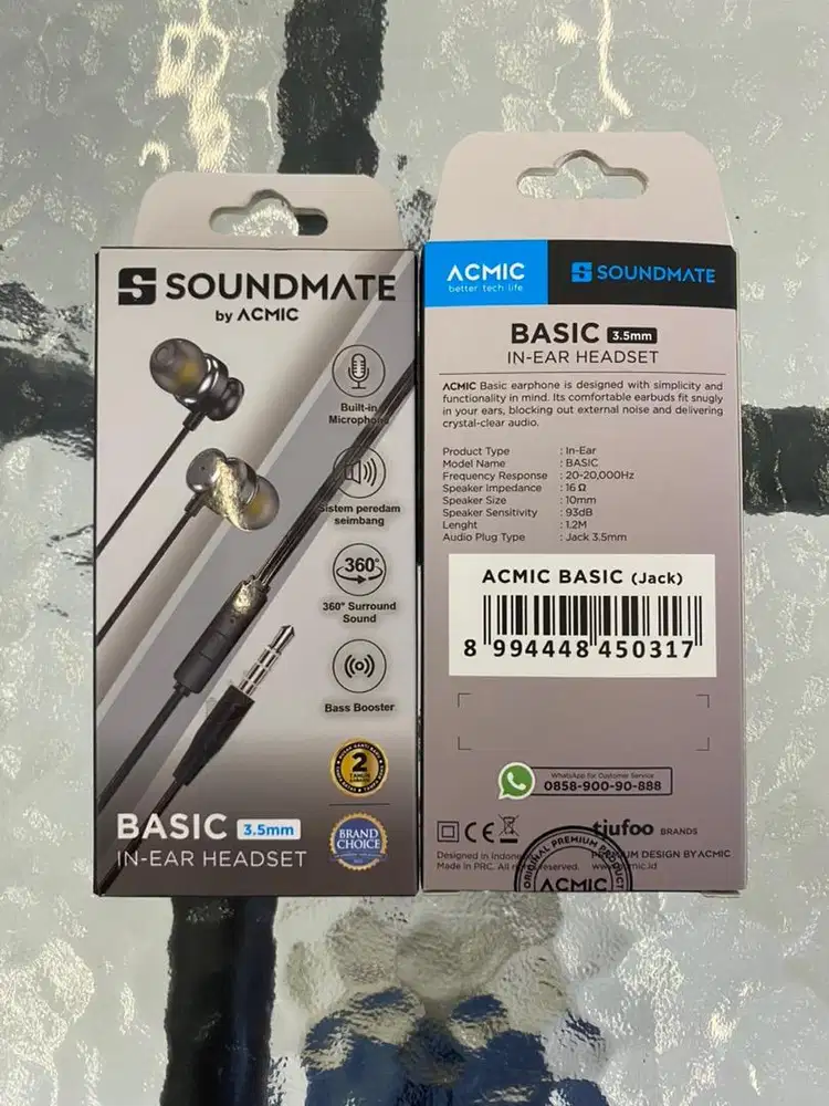 HF Cable Acmic Soundmate In Ear Basic Black