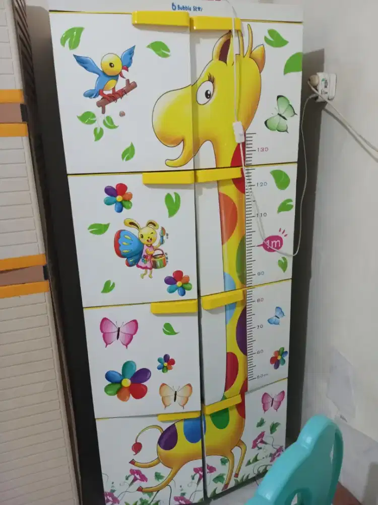 Lemari pakaian anak, lemari baju, lemari mainan, lemari plastik