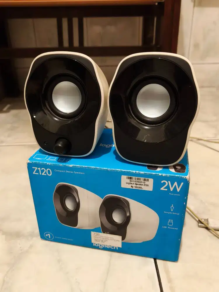Speaker Logitech Z120 Audio Jack 3.5mm Fullset Second Like New
