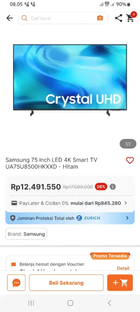 Promo tv samsung 75inch