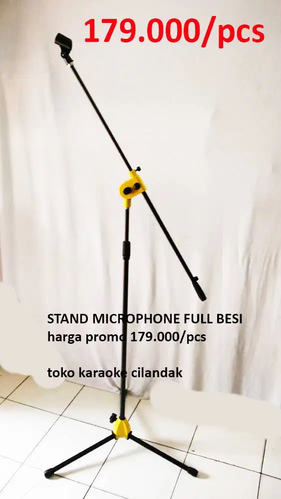 stand microphone bahaa besi tebal kuat dan kokoh