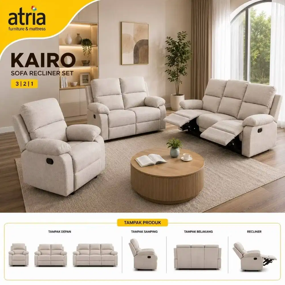 Atria Sofa Set Kairo 3 2 1 Full Set Sofa