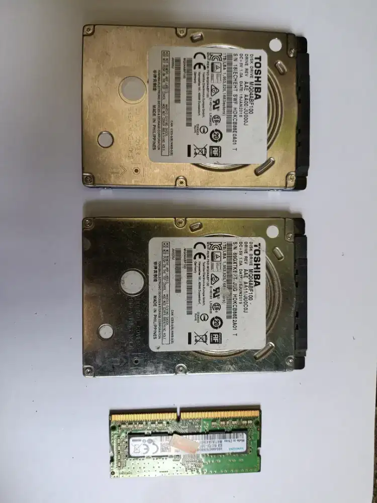 HDD 1TB 2.5 2 unit dan RAM Laptop 8GB DDR4